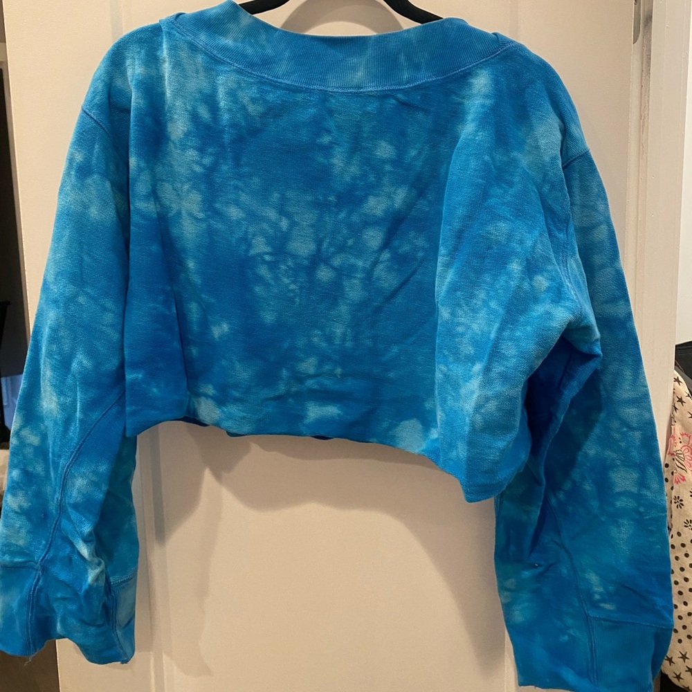 Free people tye dye cropped sweatshirt